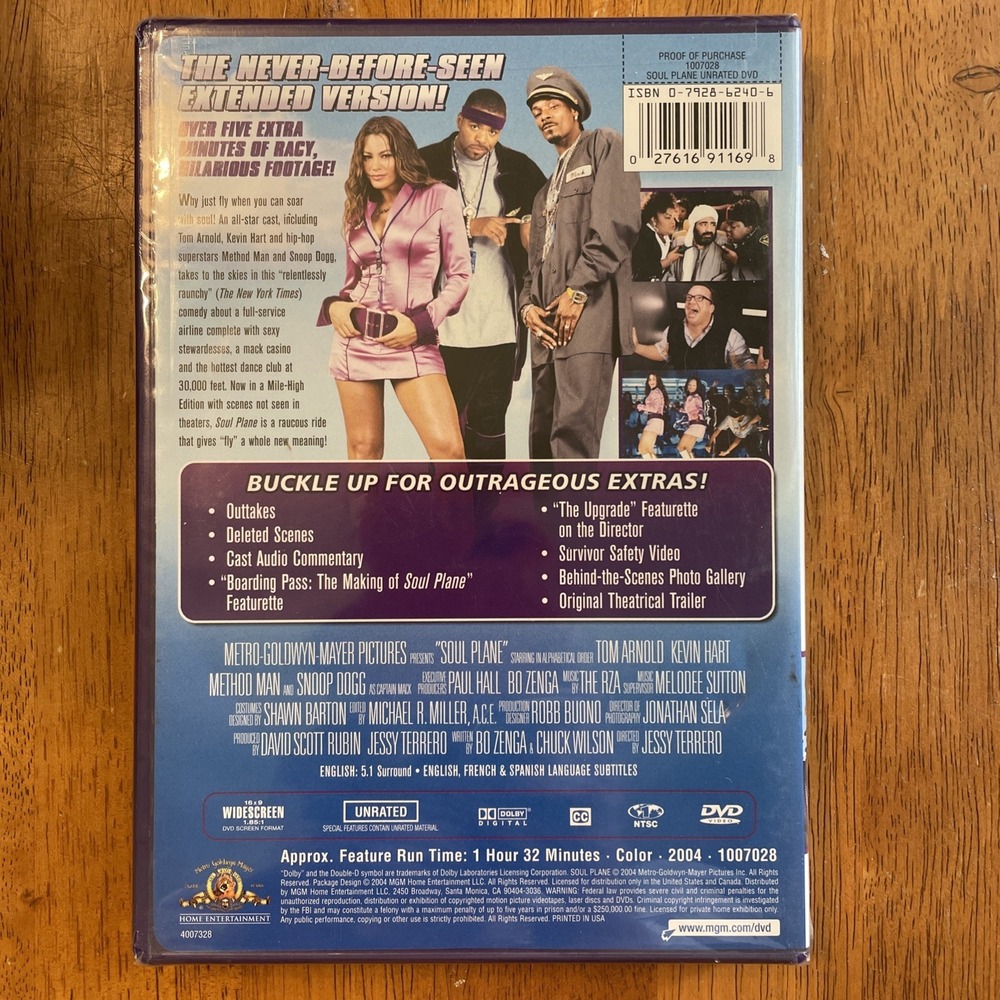 Soul Plane (DVD) 2004, Special Edition, Sofia Vergara, Snoop Dog MINT, SEALED - Picture 2 of 3